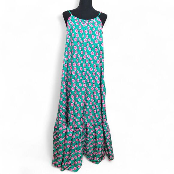 Unbranded Dresses & Skirts - Boho Maxi Dress Women's Small Floral Rose Print Beach Sundress Loose Holiday